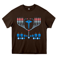 Chocolate Brown jewish hanukkah chanukah doctor medical menorah  gifts Heavy Core Tee - trangStudio