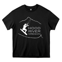 Black Kiteboarding Hood River Oregon, Kitesurfing Heavy Core Tee - trangStudio