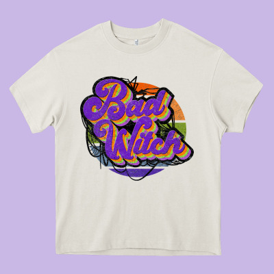 Bad Witch Heavy Core Tee Designed By Jahusdesignshop