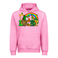Fuchsia Pink lucky with st patricks elements Urban Hoodie - AdoDesignShop