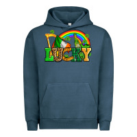 Pigment Midnight Navy lucky with st patricks elements Urban Hoodie - AdoDesignShop