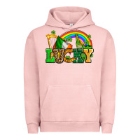 Pigment Salmon lucky with st patricks elements Urban Hoodie - AdoDesignShop