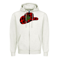 Oatmeal Heather cowboy christmas Zipper Hoodie - CowhideDigitalArt