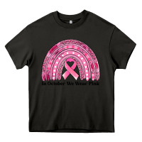 Asphalt in october we wear pink breast cancer awareness rainbow Heavy Core Tee - Jasminsmagicworld