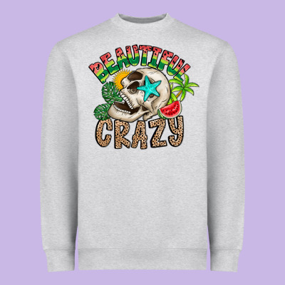 Beautiful Crazy Summer Heavyweight Sweatshirt Designed By Cowhidedigitalart