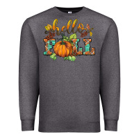 Charcoal Heather hello fall pumpkin Premium Sweatshirt - BarkalooDesign