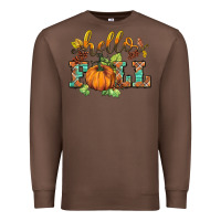 Chestnut hello fall pumpkin Premium Sweatshirt - BarkalooDesign