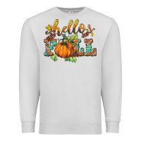 Dove Grey hello fall pumpkin Premium Sweatshirt - BarkalooDesign