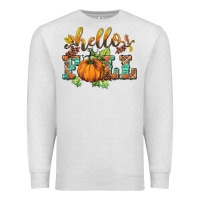 Oatmeal Heather hello fall pumpkin Premium Sweatshirt - BarkalooDesign