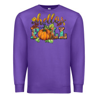 Purple hello fall pumpkin Premium Sweatshirt - BarkalooDesign