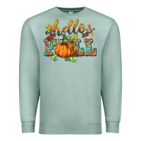 Seafoam hello fall pumpkin Premium Sweatshirt - BarkalooDesign