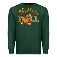 Sports Green hello fall pumpkin Premium Sweatshirt - BarkalooDesign
