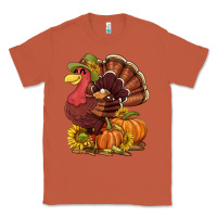 Copper Thanksgiving turkey with pumpkin and sunflower Classic Tee - NancyCooperArtShop