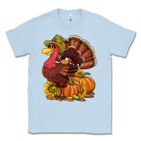 Thanksgiving Turkey With Pumpkin And Sunflower Classic Tee | Teevron