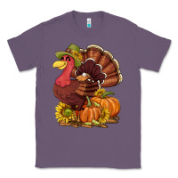 Lavender Thanksgiving turkey with pumpkin and sunflower Classic Tee - NancyCooperArtShop