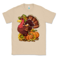 Mushroom Thanksgiving turkey with pumpkin and sunflower Classic Tee - NancyCooperArtShop