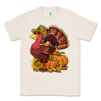 Natural Thanksgiving turkey with pumpkin and sunflower Classic Tee - NancyCooperArtShop