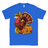 True Royal Thanksgiving turkey with pumpkin and sunflower Classic Tee - NancyCooperArtShop