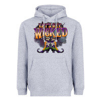 Heather Grey lets get wıcked Heavyweight Hoodie - BarkalooDesign
