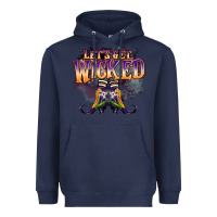 Navy lets get wıcked Heavyweight Hoodie - BarkalooDesign