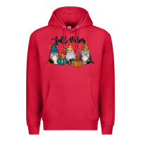 Cardinal Fall Vibes Gnomes Premium Hoodie - RanaPortraitStore