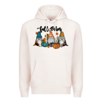 Pale Pink Fall Vibes Gnomes Premium Hoodie - RanaPortraitStore