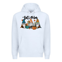 White Fall Vibes Gnomes Premium Hoodie - RanaPortraitStore
