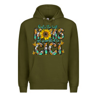 Army Green only the best moms get promoted to cici Premium Hoodie - CowhideDigitalArt