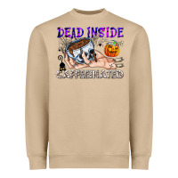Mushroom Dead Inside Caffeinated Heavyweight Sweatshirt - CowhideDigitalArt
