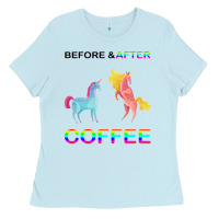 Baby Blue Before After Coffee Ladies Tee - Bettercallsaul