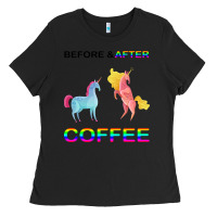 Black Before After Coffee Ladies Tee - Bettercallsaul
