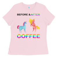 Bubblegum Pink Before After Coffee Ladies Tee - Bettercallsaul