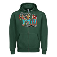 Sports Green have a holly jolly christmas Zipper Hoodie - CowhideDigitalArt