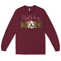 Burgundy Bulldog Mom Long Sleeve Tee - Jasminsmagicworld