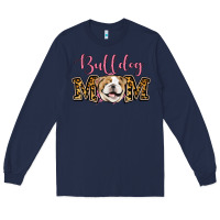 Navy Bulldog Mom Long Sleeve Tee - Jasminsmagicworld