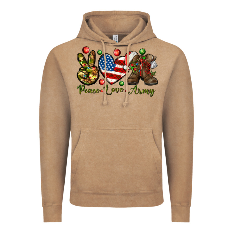 Peace Love Army Christmas 4th Of July Vintage Hoodie by HowdyJamesFarm | Teevron