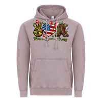 Vintage Zinc Peace Love Army Christmas 4th of july Vintage Hoodie - HowdyJamesFarm