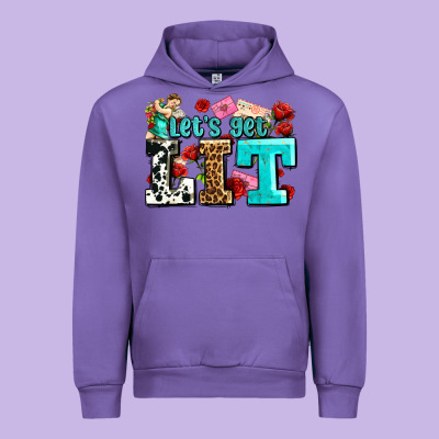 Valentines Day Lets Get Lit Urban Hoodie Designed By Adodesignshop