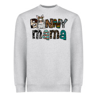 Heather Grey Bunny mama Heavyweight Sweatshirt - CowhideDigitalArt