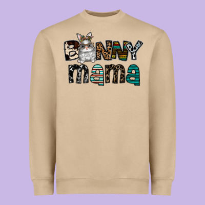 Bunny Mama Heavyweight Sweatshirt Designed By Cowhidedigitalart