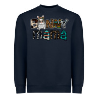Navy Bunny mama Heavyweight Sweatshirt - CowhideDigitalArt
