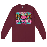 Burgundy mom fuel coffee cup Long Sleeve Tee - OliviaCreatesArt