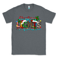 Charcoal Heather christmas lights are my favorite Classic Tee - texasbilliewilder