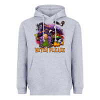 Heather Grey witch please Heavyweight Hoodie - BarkalooDesign