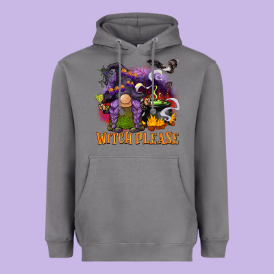 Witch Please Heavyweight Hoodie Designed By Barkaloodesign
