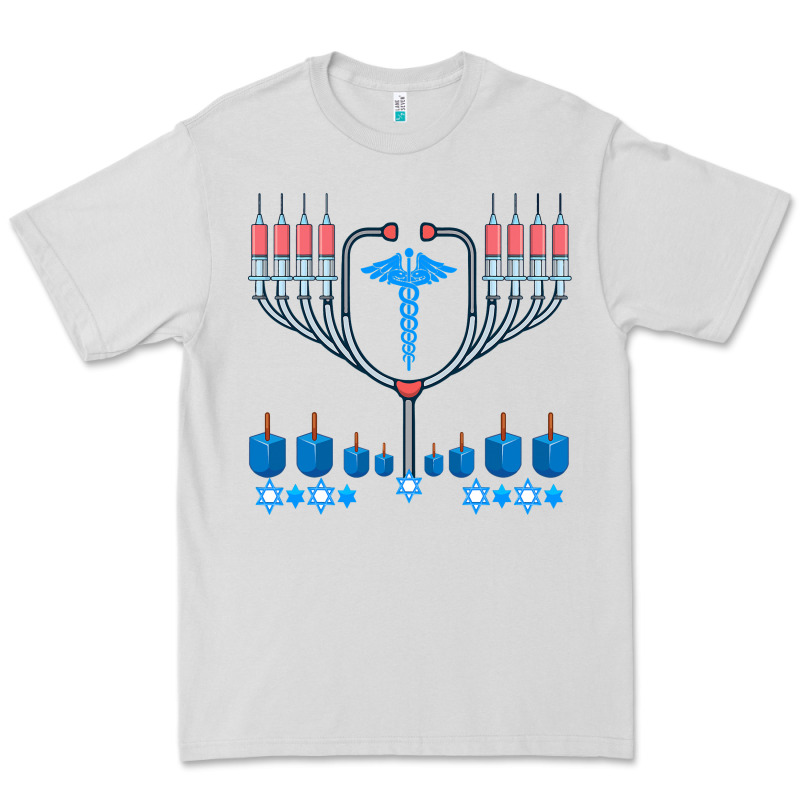 Jewish Hanukkah Chanukah Doctor Medical Menorah  Gifts Premium Tee by trangStudio | Teevron