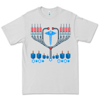 Dove Grey jewish hanukkah chanukah doctor medical menorah  gifts Premium Tee - trangStudio