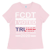 Bubblegum Pink hell yeah i voted trump and will do it again 2020 Ladies Tee - Bettercallsaul