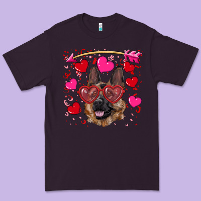 Valentine's German Shepherd Premium Tee Designed By Ranaportraitstore
