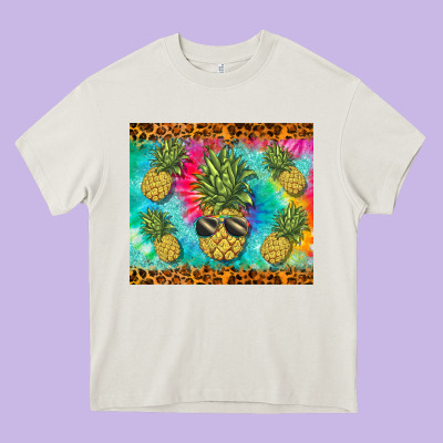 Summer Pineapple Heavy Core Tee Designed By Barkaloodesign